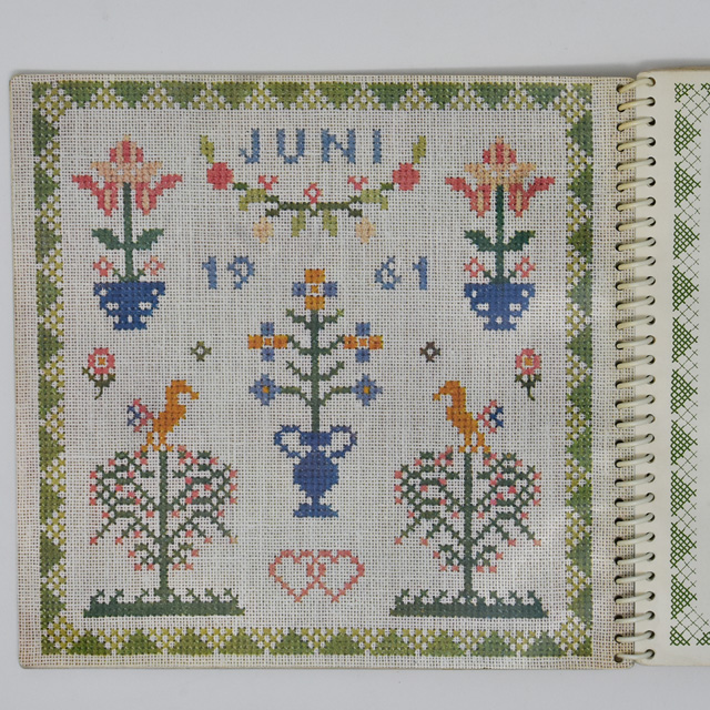 1961年フレメ刺繍図案集 「Danske Navneklude/12ヶ月の刺繍」（デンマーク語） | Fukuya Store
